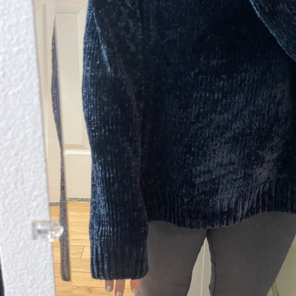 Ellos Chenille navy Blue Sweater thick soft - Picture 6 of 9